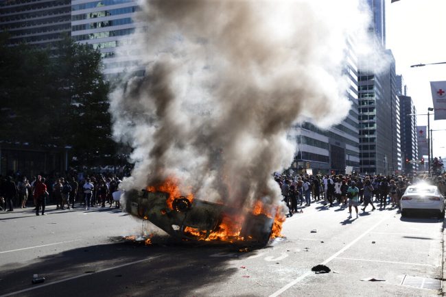 rioters attack