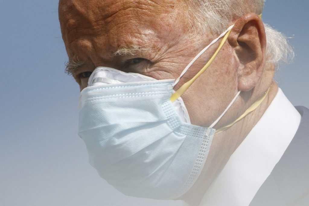 joe biden two masks