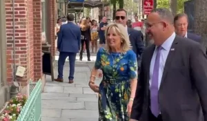 WATCH: First Lady Jill Biden Says 'Thank You' As Man Tells Her She Owes Him Gas Money