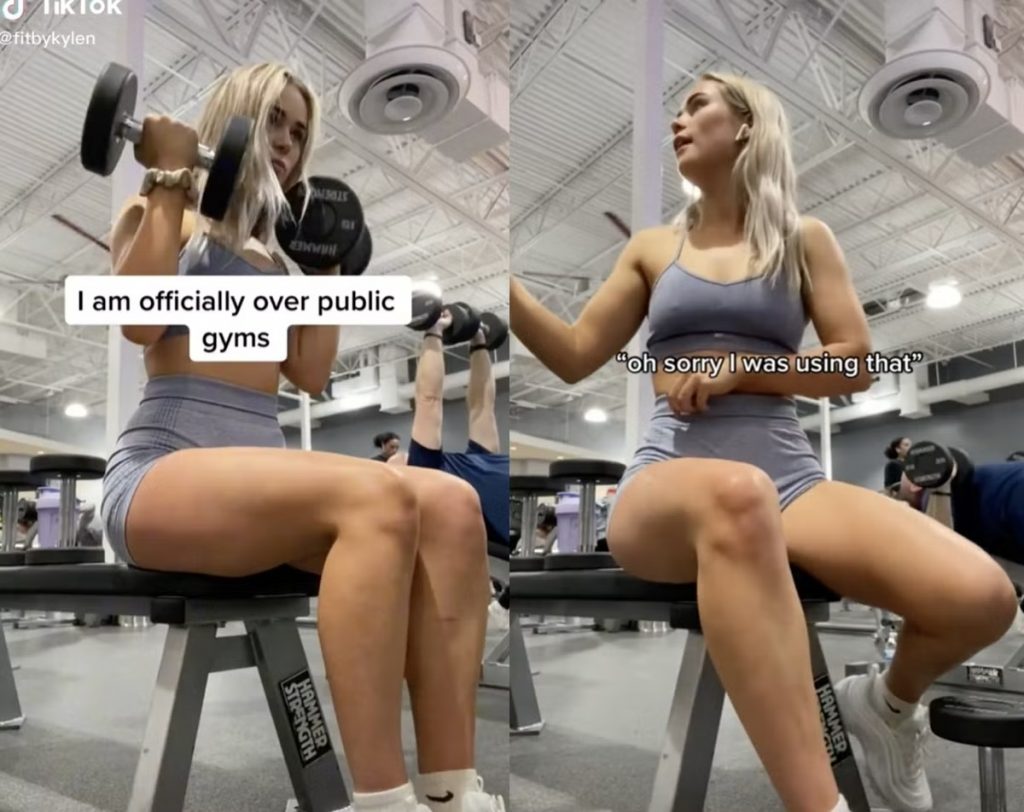 utah mom gym cleavage