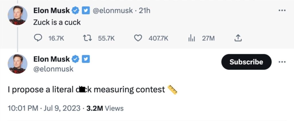 elon musk d measuring competition