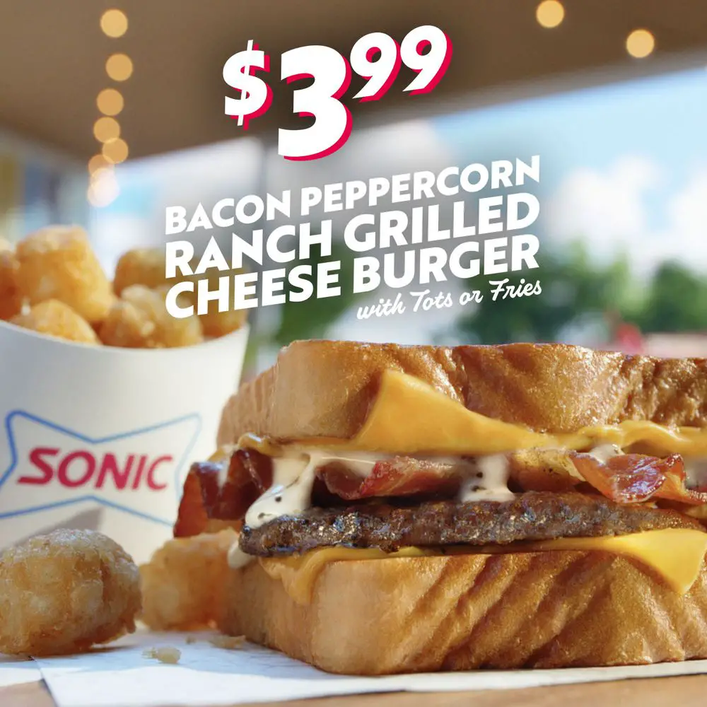 sonic bacon peppercorn ranch grilled cheese burger