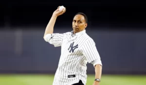 Stephen A. Smith Buckles Under Pressure Throwing Out First Pitch at Yankees Game