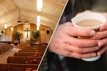 coffee in church