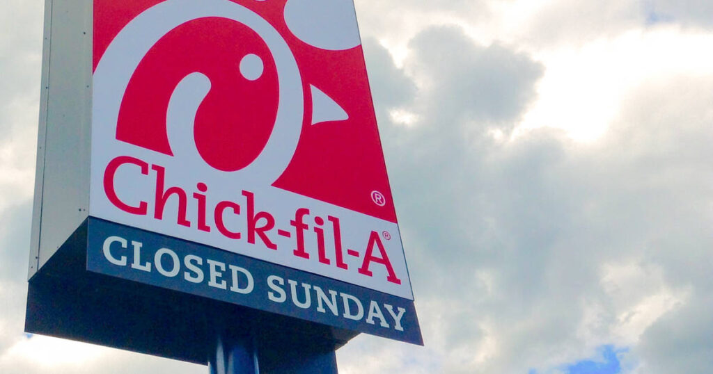 chick-fil-a closed on sundays