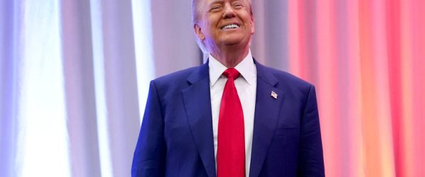 trump smiling