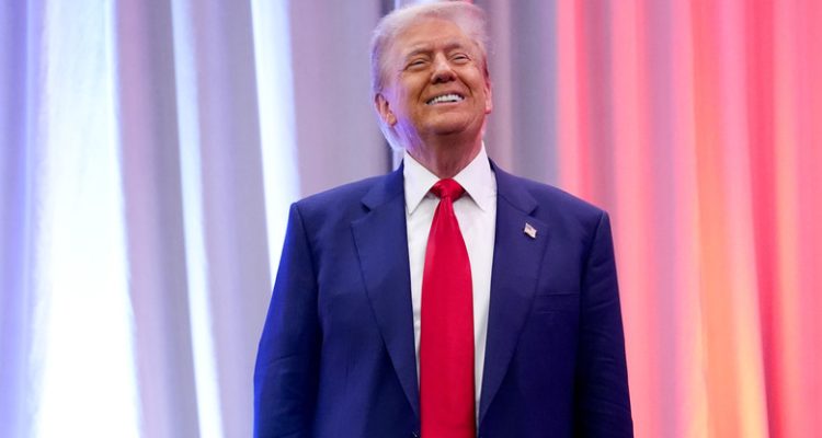 trump smiling