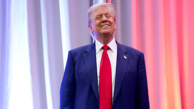 trump smiling