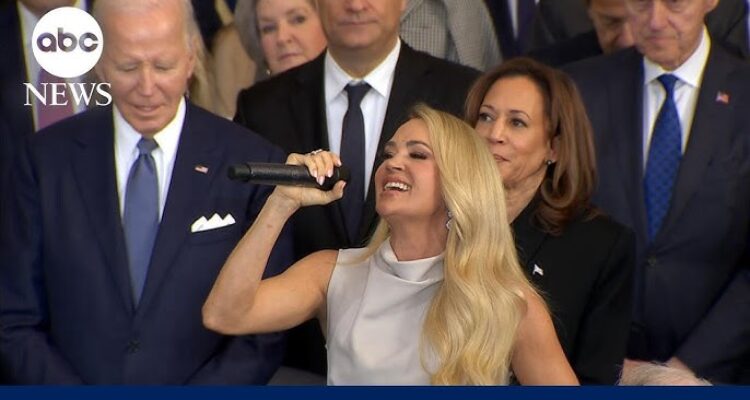 carrie underwood singing anthem at the inauguration