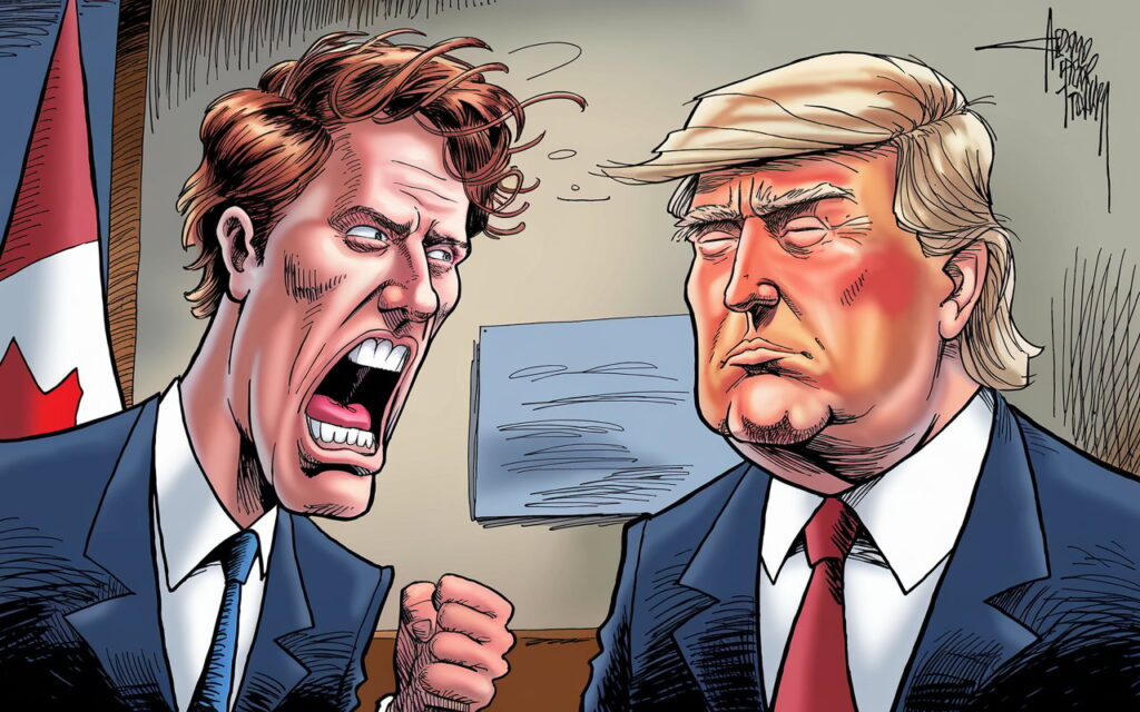 justin trudeau yelling at trump