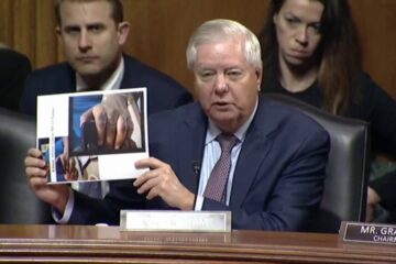 lindsey graham holding ms-13 photos