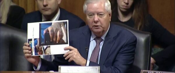 lindsey graham holding ms-13 photos