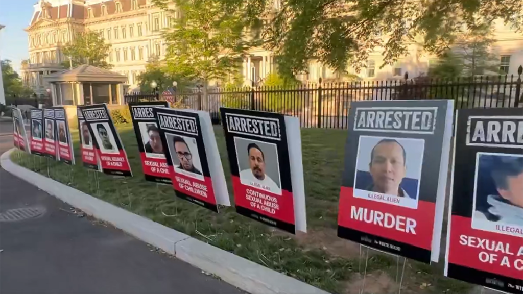 mugshots on white house lawn