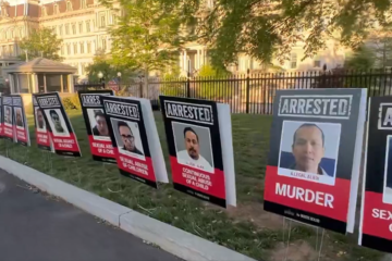 mugshots on white house lawn
