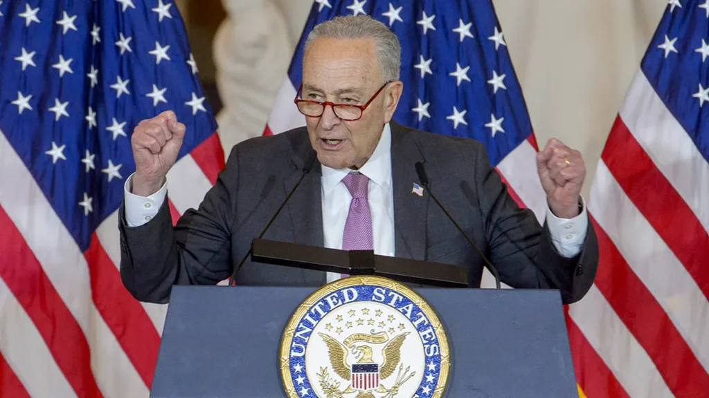 angry chuck schumer