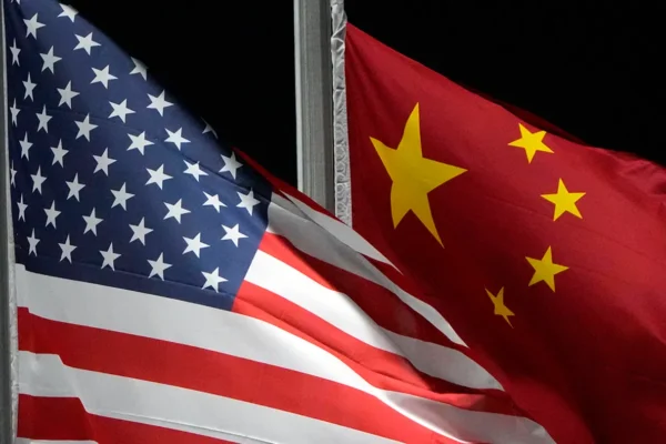 usa china flags