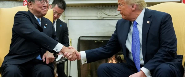 trump shaking hands