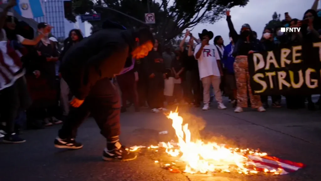 burning flag