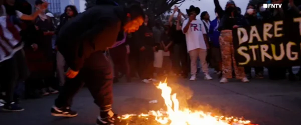 burning flag