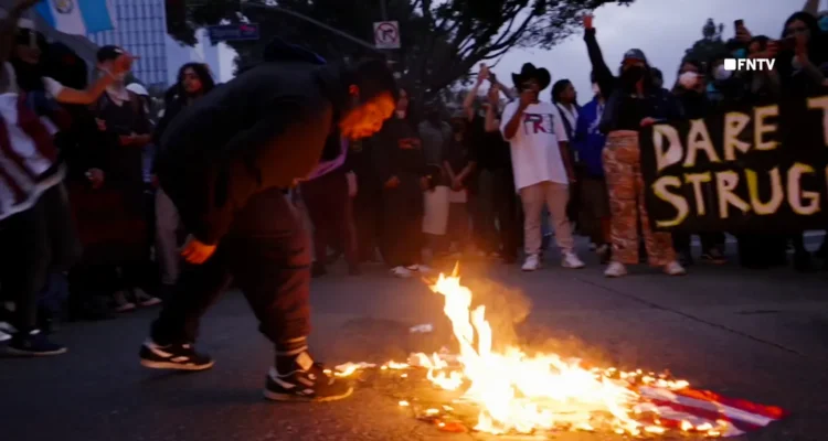 burning flag