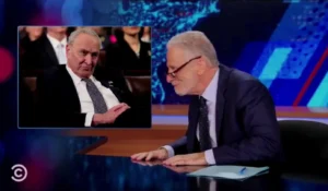 Jon Stewart Mocks Chuck Schumer for Awkward Government Shutdown Joke