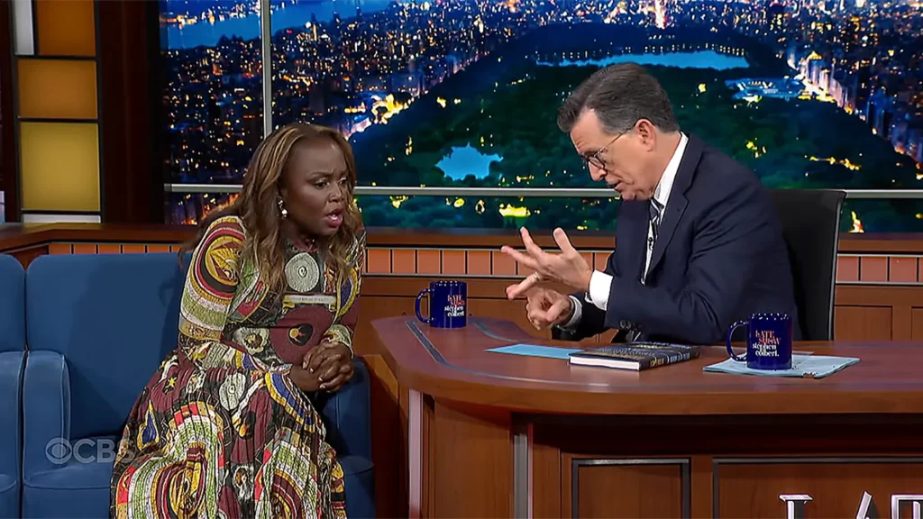 karine jean-pierre stephen colbert