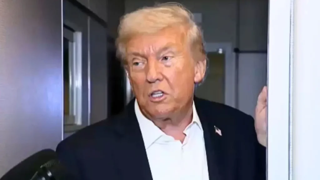 trump talking to press