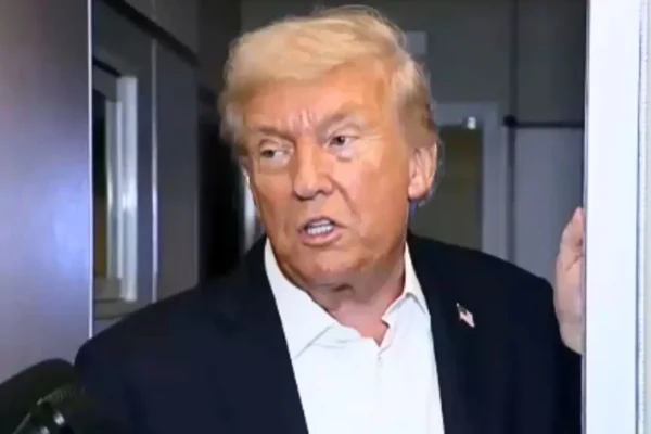 trump talking to press