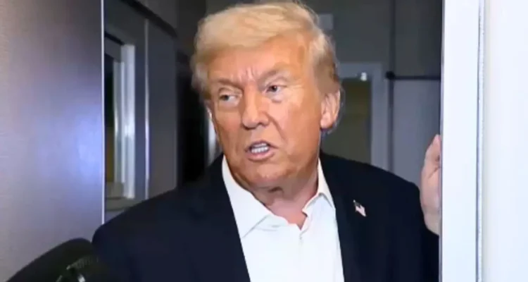 trump talking to press