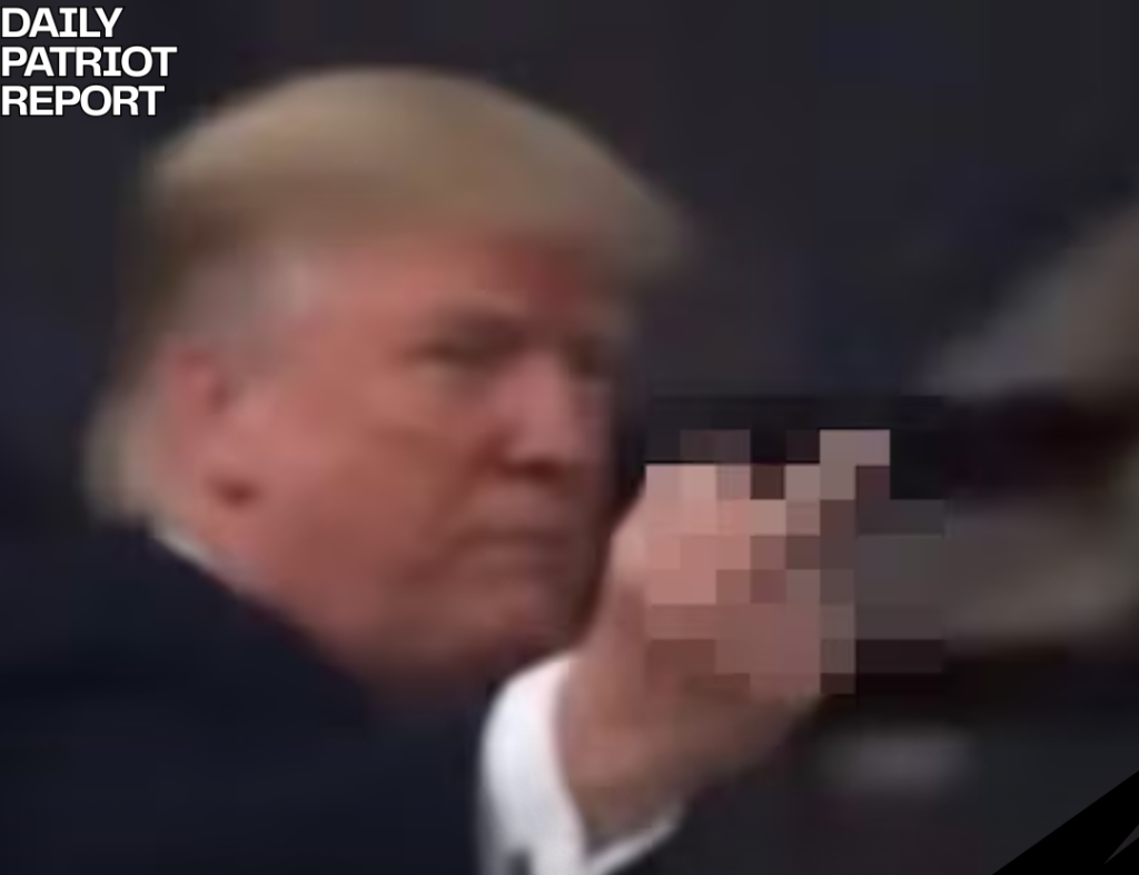white house defends trump middle finger factory heckler