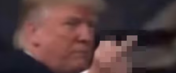 white house defends trump middle finger factory heckler