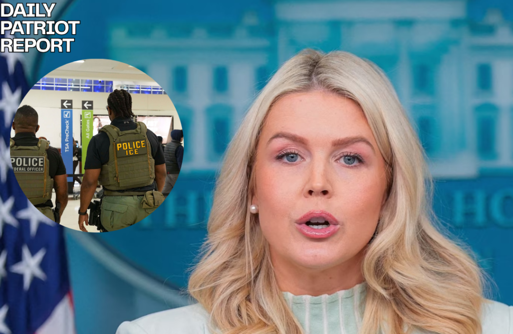 karoline leavitt ice at airport