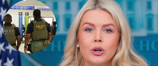 karoline leavitt ice at airport