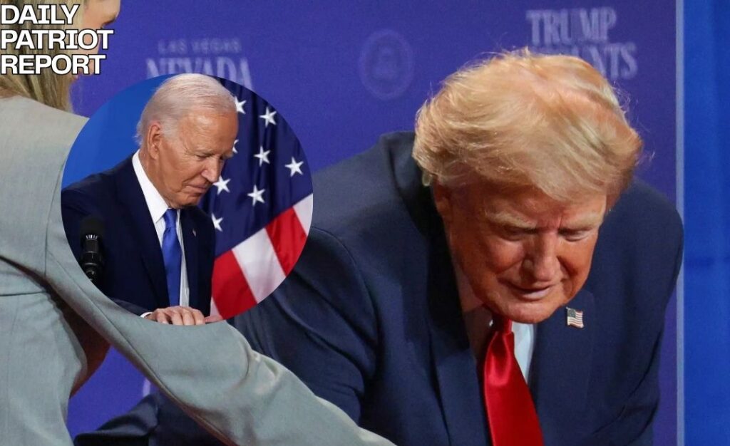 trump chases toddler on stage