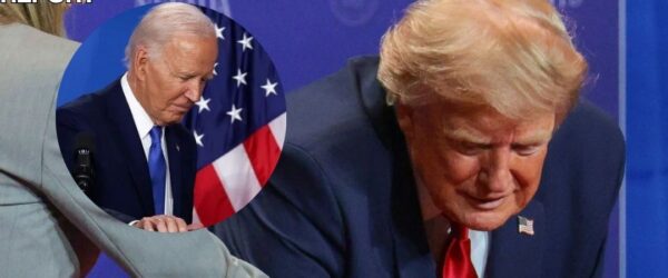 trump chases toddler on stage