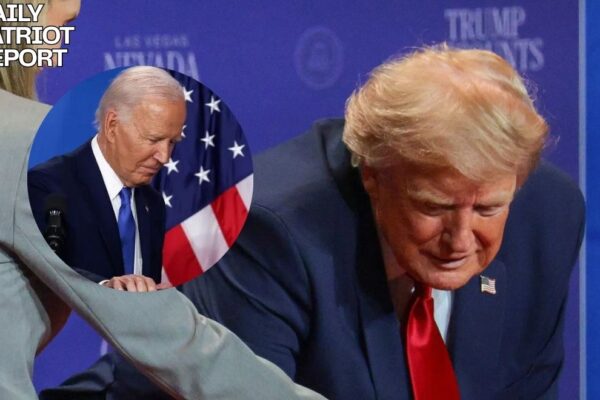 trump chases toddler on stage