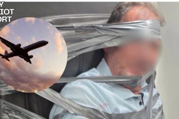airplane passenger duct taped to seat and arrested