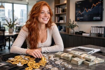 Cash and cryptocurrency symbols representing Noah’s crypto-backed loan pitch