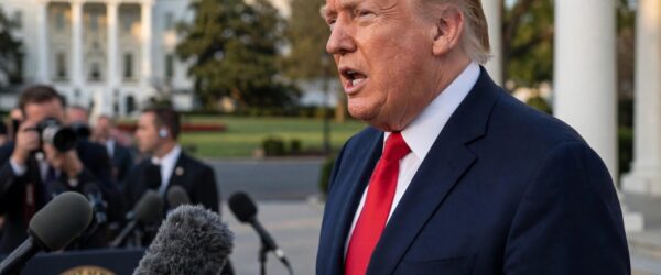 President Donald Trump discusses reports about White House Chief of Staff Susie Wiles