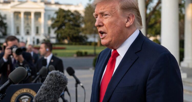 President Donald Trump discusses reports about White House Chief of Staff Susie Wiles