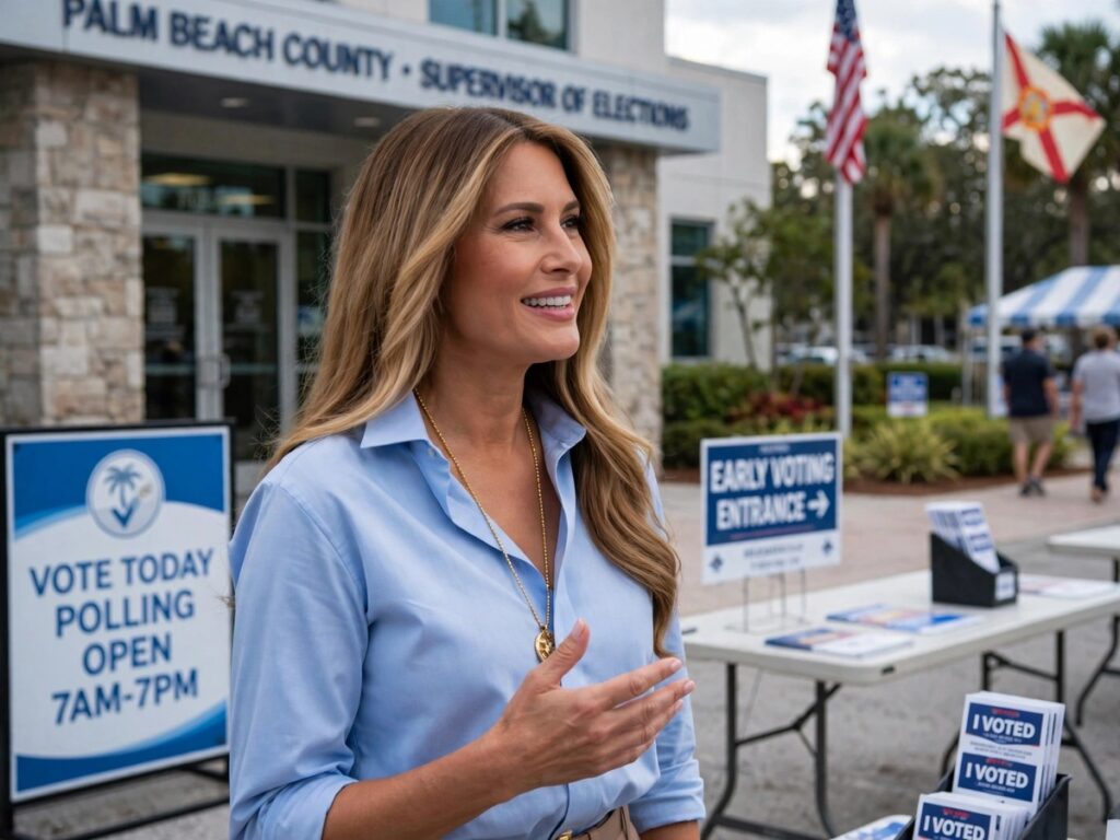 Melania Trump speaking about a temporary ceasefire and humanitarian aid for Oleshky