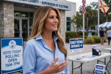 Melania Trump speaking about a temporary ceasefire and humanitarian aid for Oleshky