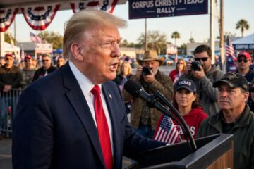 President Trump at a Corpus Christi rally discussing Venezuela and a possible 51st state