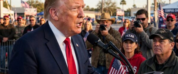 President Trump at a Corpus Christi rally discussing Venezuela and a possible 51st state